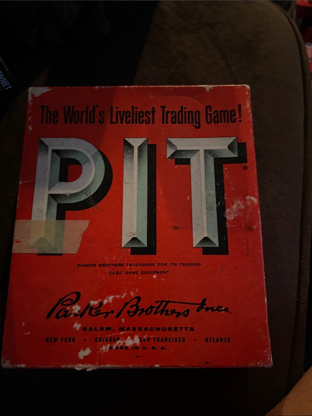 Parker Brothers PIT Classic Trading Game - Red